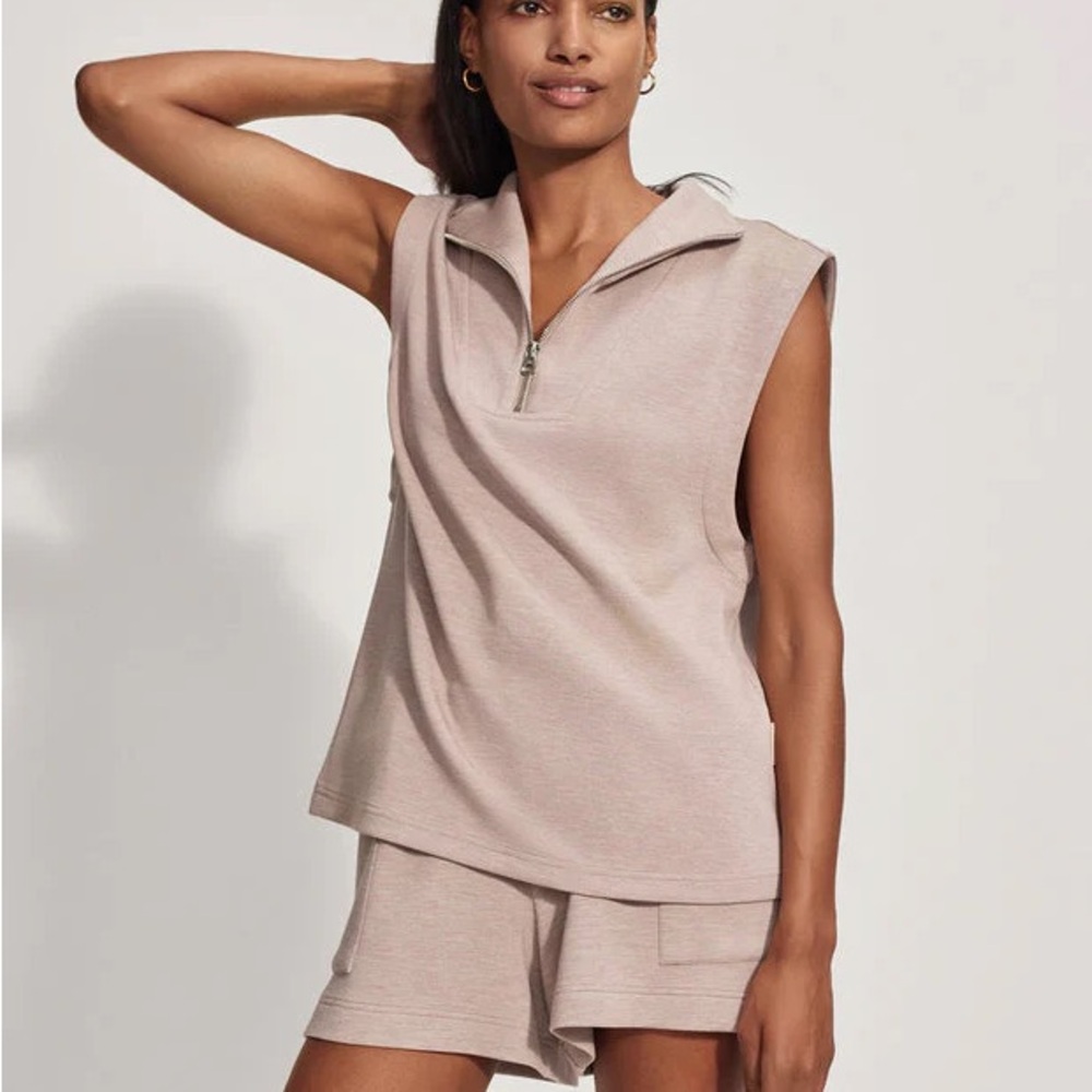 Varley Taupe Magnolia and Atrium Short Set